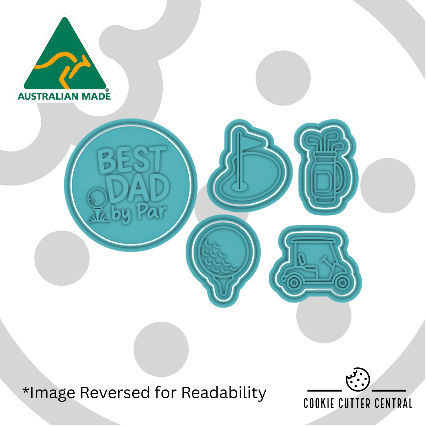 Best Dad by Par Cookie Cutter and Embosser Set - 5 PC