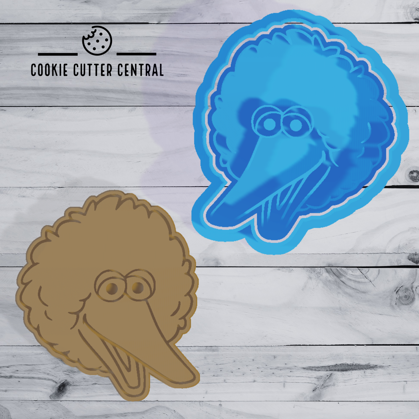 Big Bird Face Cookie Cutter and Embosser - 7.3cm x 6.4cm