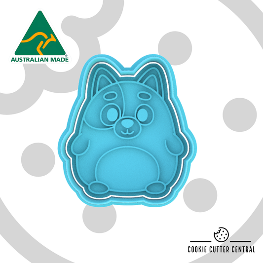 Bingo Squishmallow Cookie Cutter and Embosser - 7cm x 6.3cm