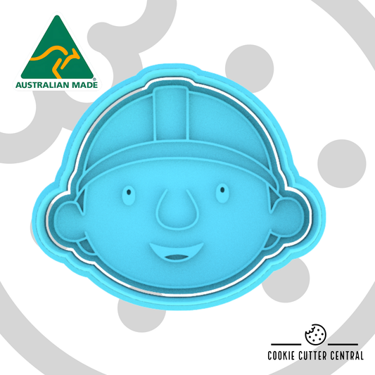 Bob the Builder Face Cookie Cutter and Embosser 6.2cm x 7.6cm