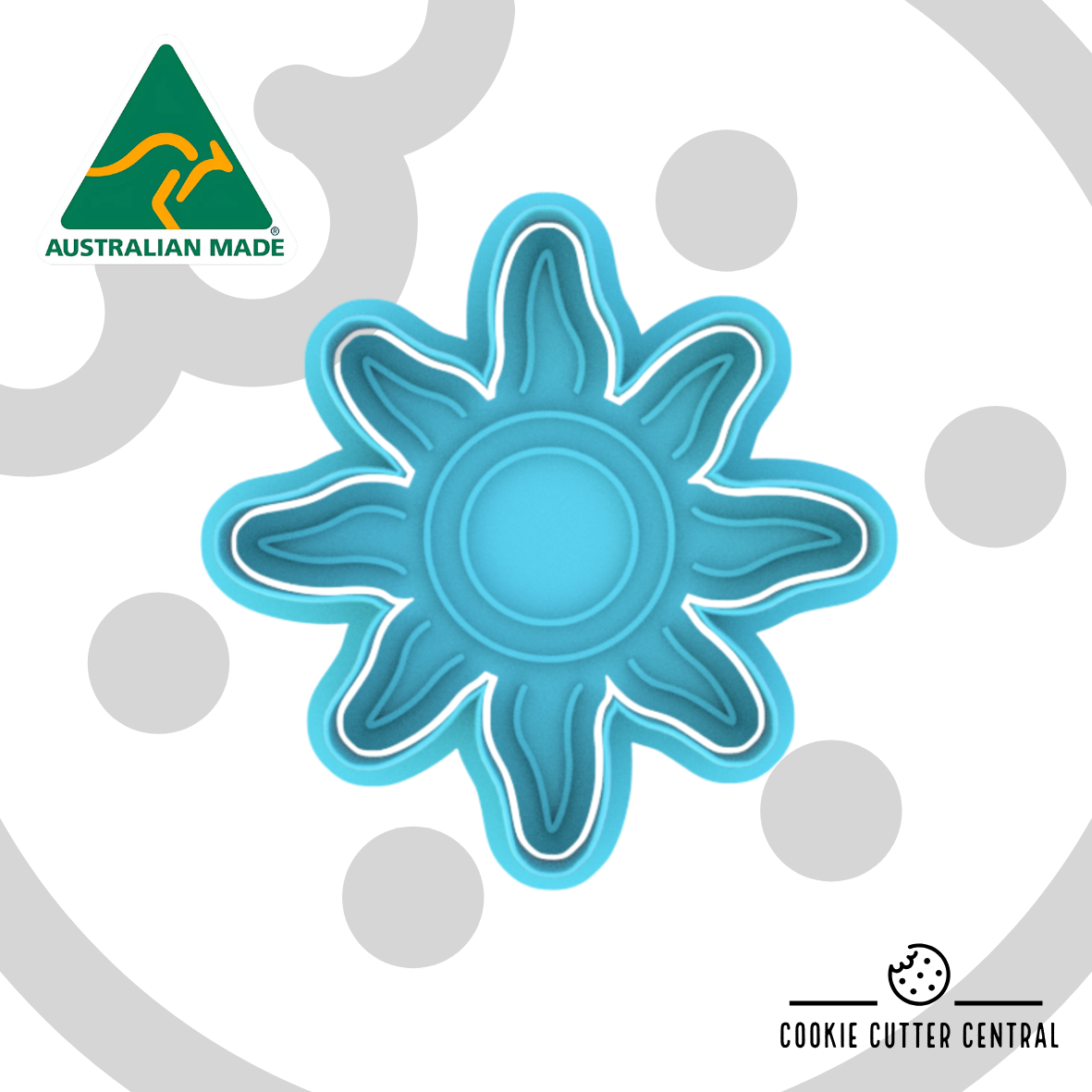 Boho Sun Cookie Cutter and Embosser - 8.5cm x 8.5cm