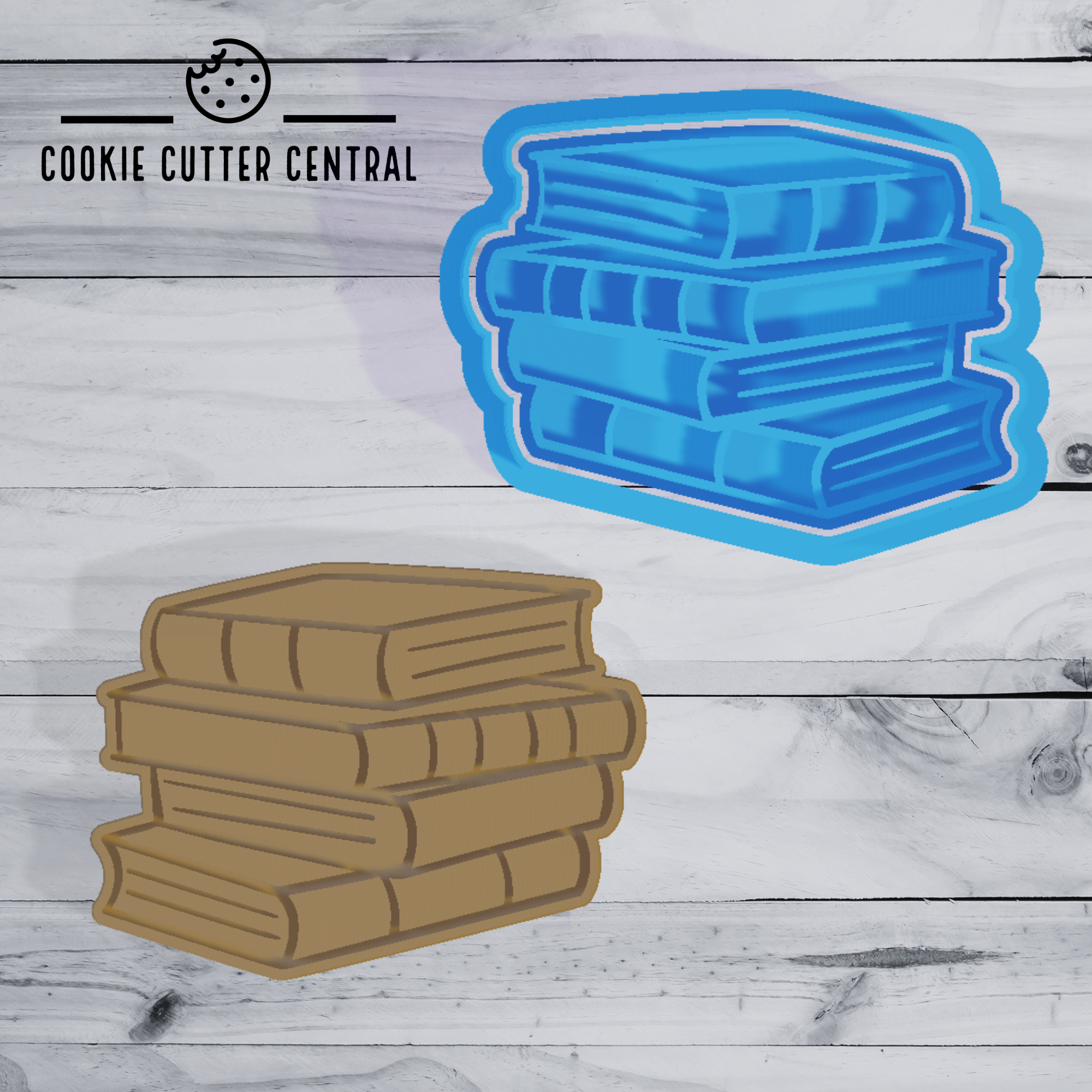 Book Stack Cookies Book Stack Cookie Cutter and Embosser - 5.6cm x 7.5cm – Cookie Cutter ...