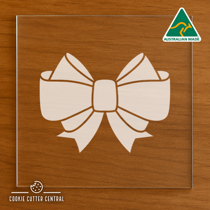 Bow Cookie Cutter and Acrylic Debosser - 6.1cm x 7.8cm