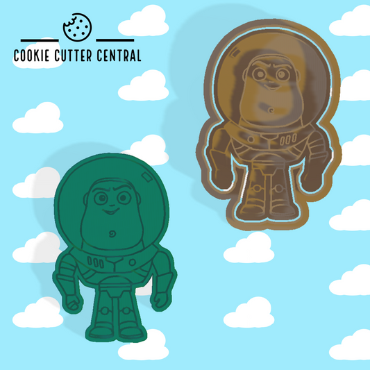 Buzz Lightyear Cookie Cutter and Embosser - 9.4cm x 6.2cm
