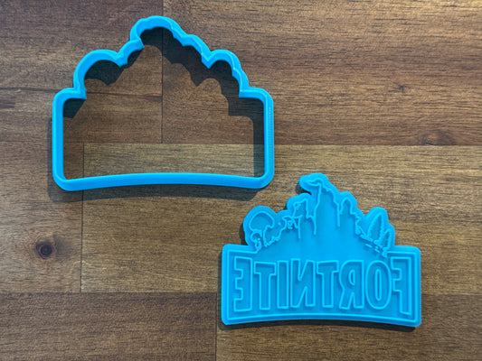 Fortnite Logo Cookie Cutter and Embosser - 8.3cm x 6.5cm