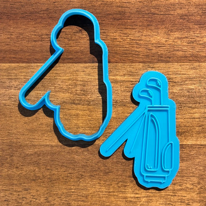 Golf Bag Cookie Cutter and Embosser - 8.2cm x 6.4cm