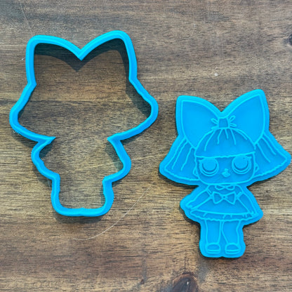 LOL Doll (Glitter Queen) Cookie Cutter and Embosser - 10cm
