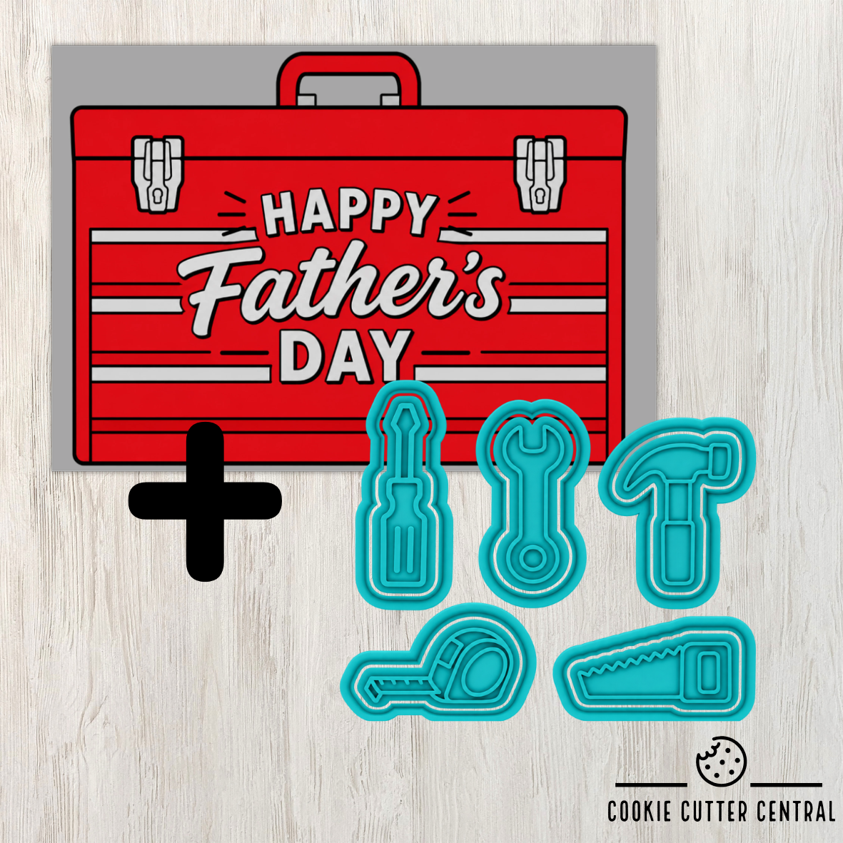 Father’s Day Toolbox Cookie Backing Card & Mini Tool Cookie Cutter Set