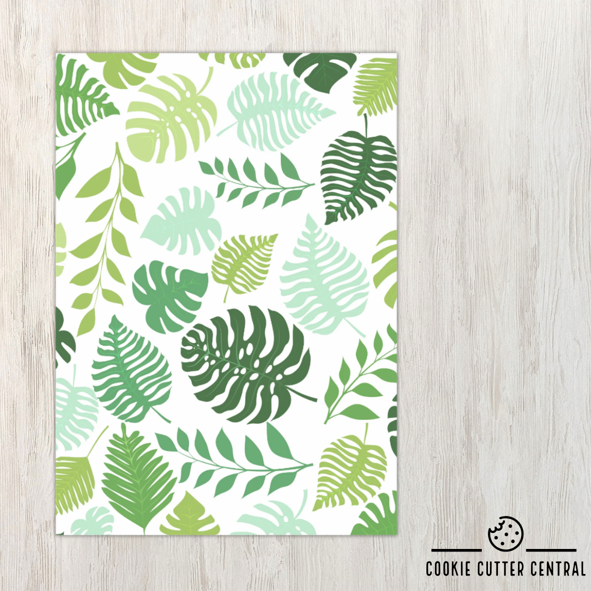 Tropical Leaves Cookie Backing Cards – Pack of 10