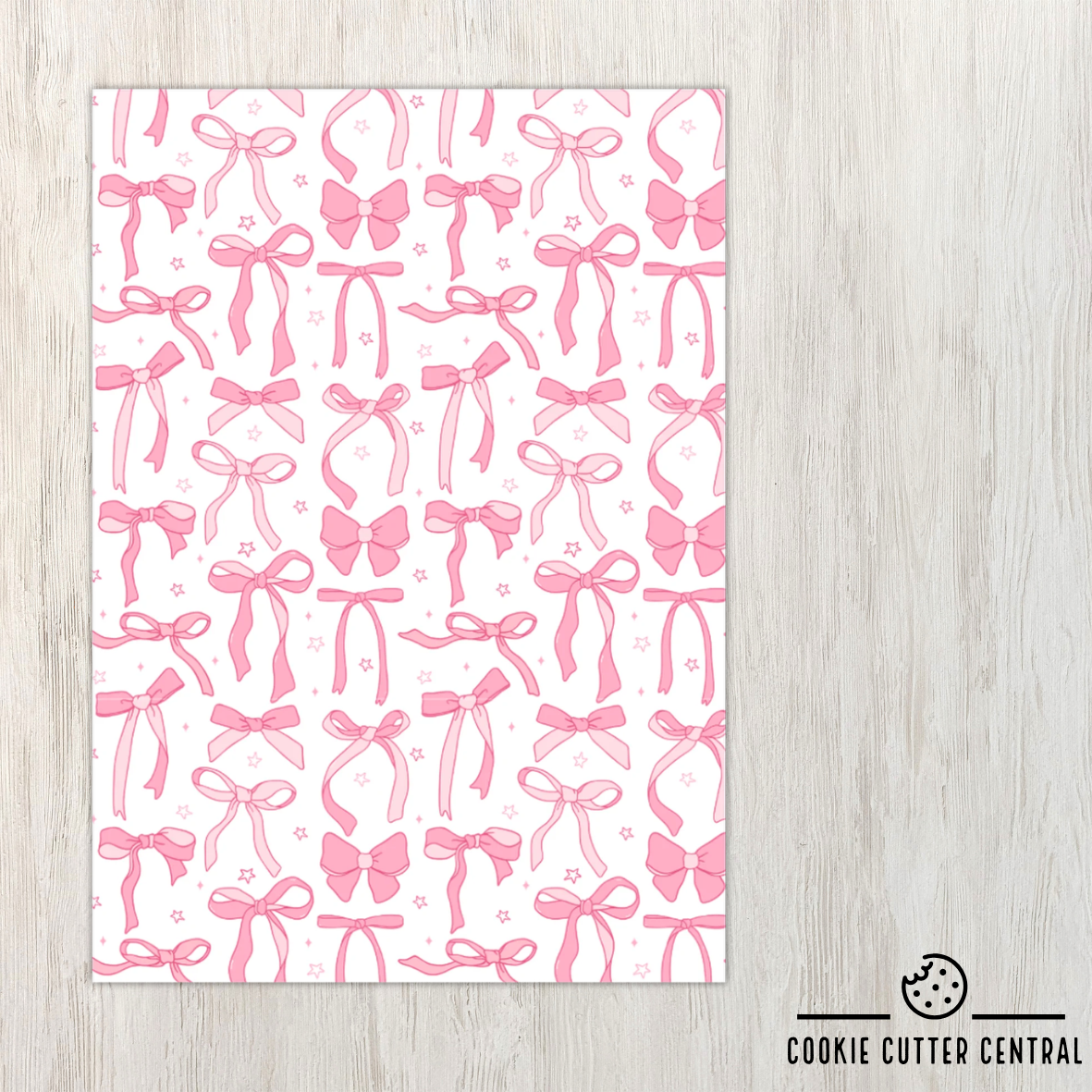 Mixed Pink Bow Cookie Backing Cards - Pack of 10