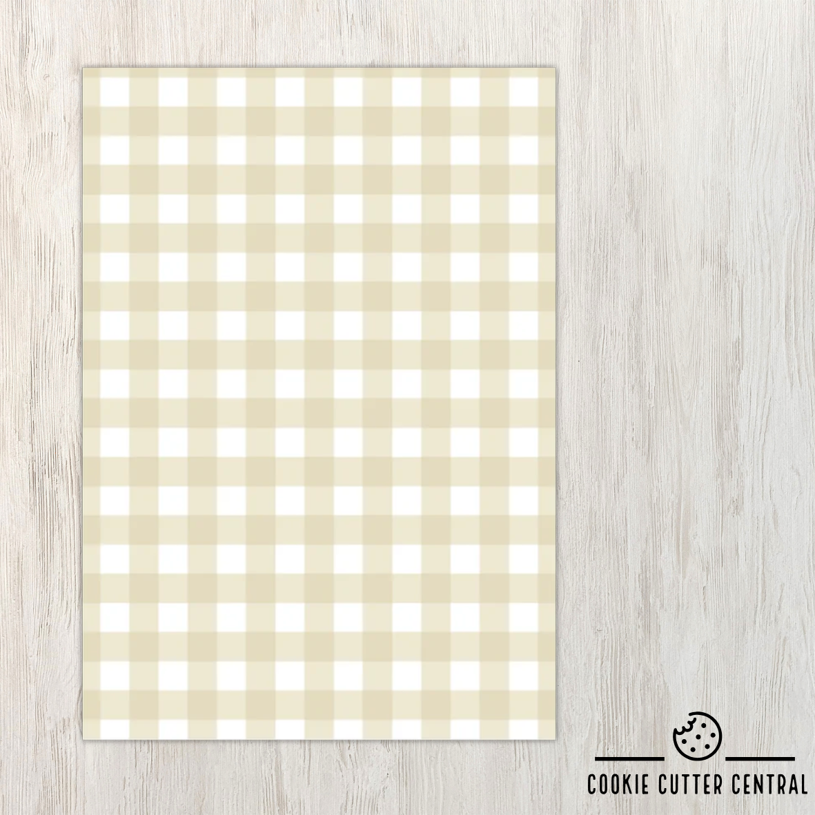 Neutral Gingham Cookie Backing Cards – Pack of 10