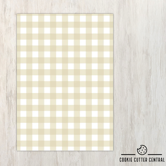 Neutral Gingham Cookie Backing Cards – Pack of 10