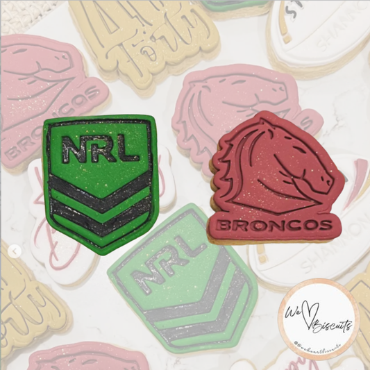 NRL Logo Cookie Cutter and Embosser - 7.9cm x 6.2cm