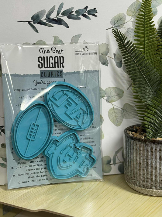 Carlton Blues Football Cookie Cutter and Embosser Gift Pack