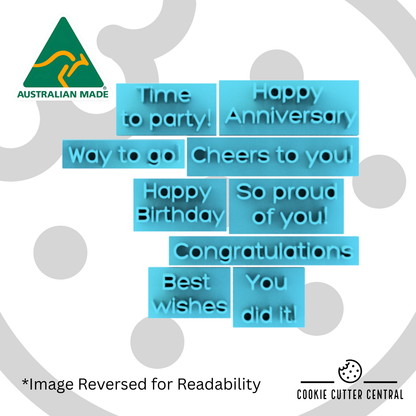 Complete Mini Word Stamp Set