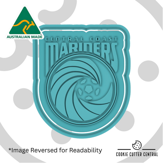 Central Coast Mariners FC Cookie Cutter and Embosser - 8cm x 6.7cm