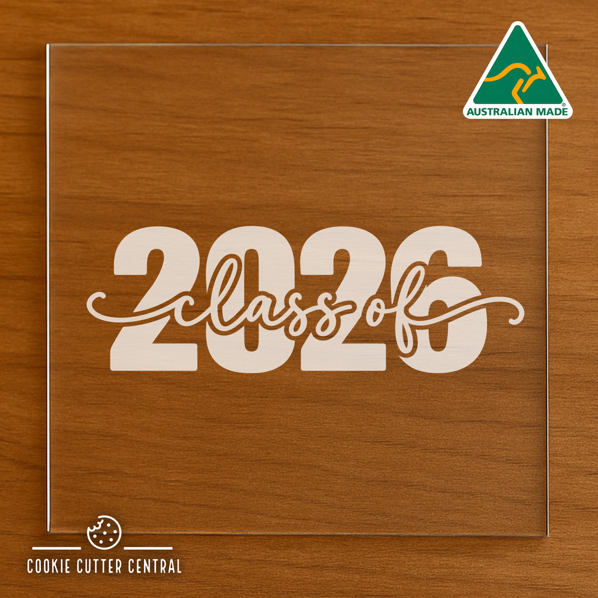 Class of 2026 Cookie Cutter and Acrylic Debosser - 4.4cm x 9.1cm