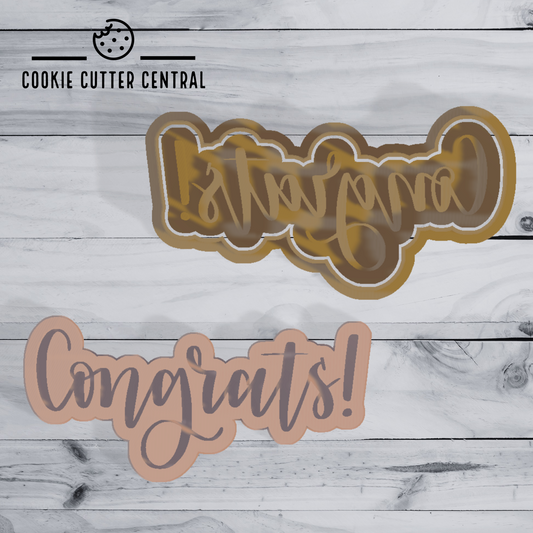 Congrats! Cookie Cutter and Embosser - 5.1cm x 10.6cm