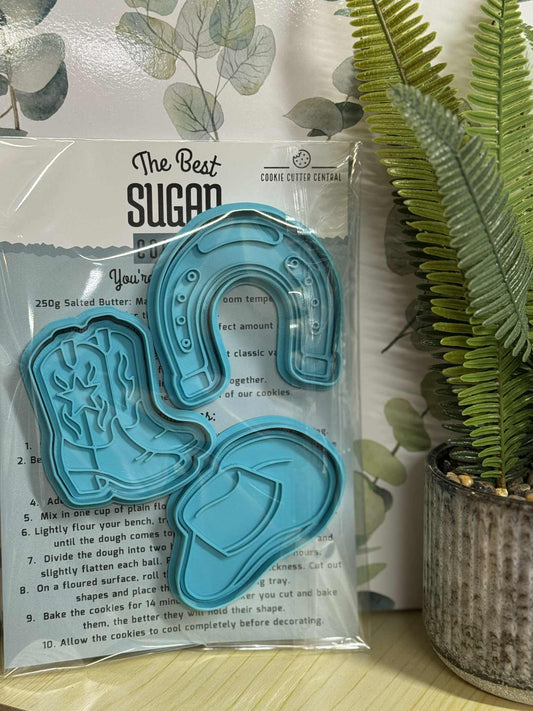 Cowgirl Cookie Cutter and Embosser Gift Pack
