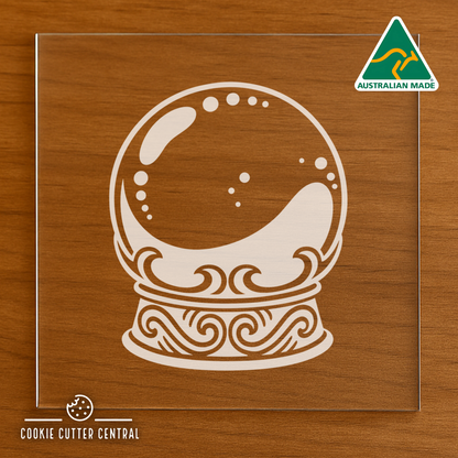 Crystal Ball Cookie Cutter and Acrylic Debosser - 8.8cm x 6.7cm