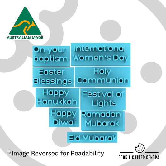 Cultural Celebrations Mini Word Stamp Set