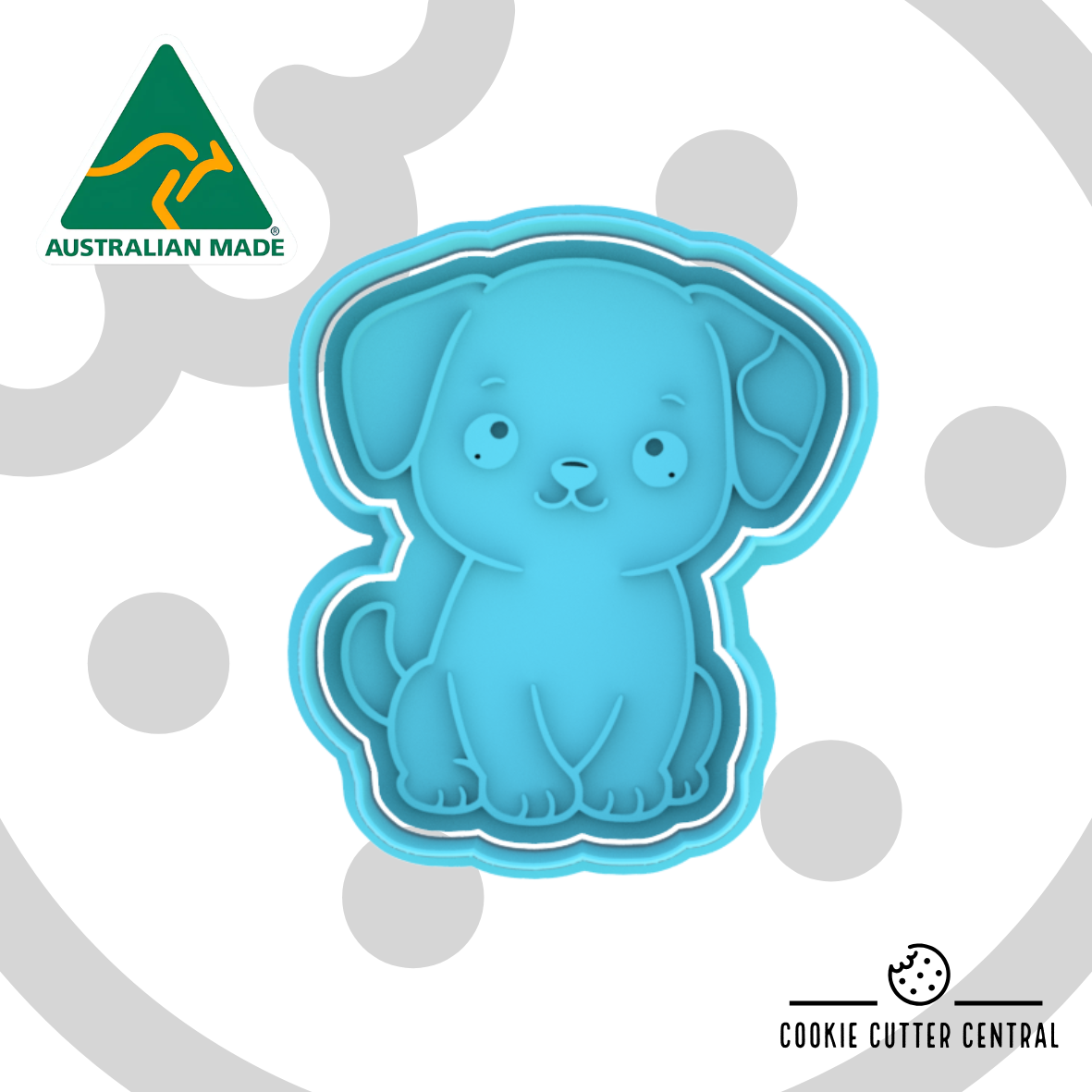 Cute Dog Cookie Cutter and Embosser - 8.3cm x 7.1cm