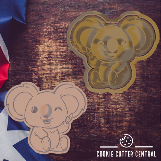 Cute Koala Cookie Cutter and Embosser - 7.6cm x 8.7cm