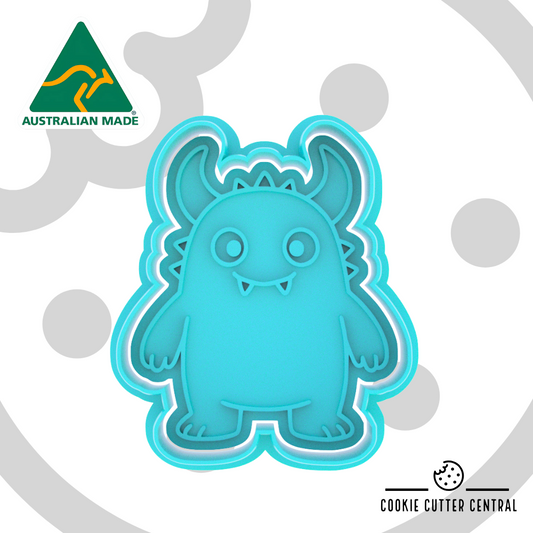 Cute Monster Cookie Cutter and Embosser - 7.4cm x 6.3cm