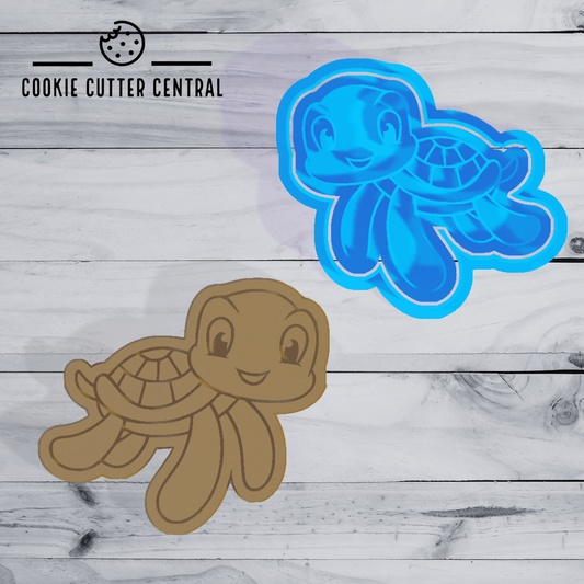 Cute Turtle Cookie Cutter and Embosser - 6.9cm x 7.8cm