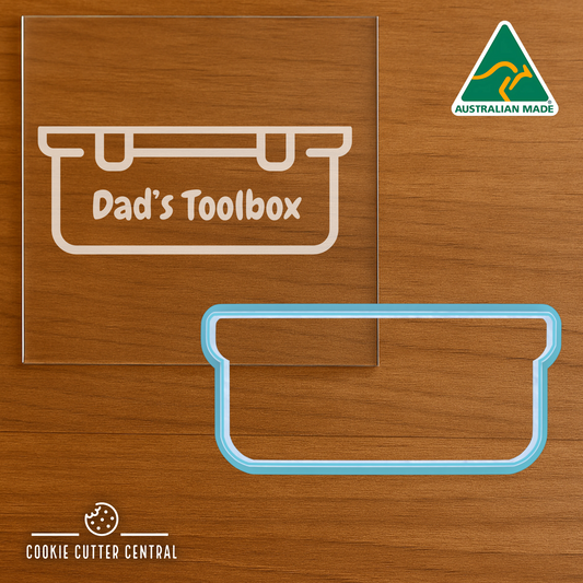 Dad's Toolbox Cookie Cutter and Acrylic Debosser - 4.1cm x 9.5cm