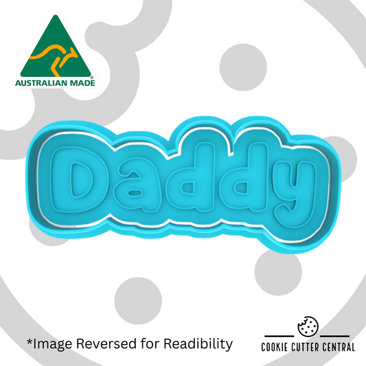 Daddy Cookie Cutter and Embosser - 4cm x 10.5cm
