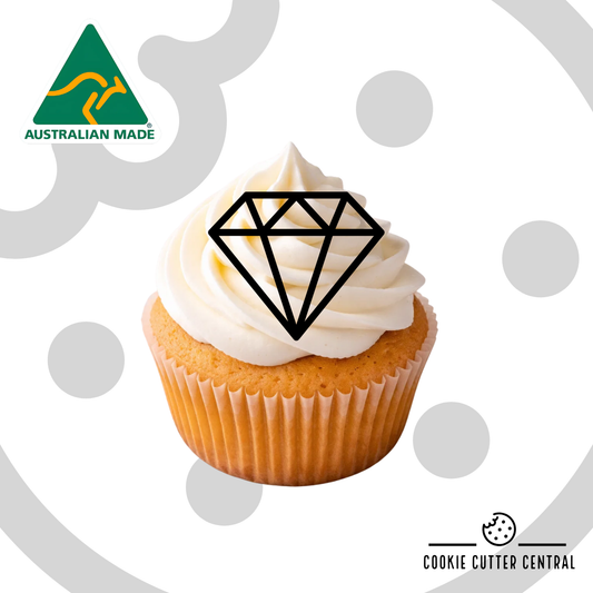 Diamond Cupcake Toppers - 6 Pack - 6cm