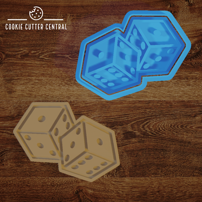 Dice Cookie Cutter and Embosser - 6.1cm x 8.2cm