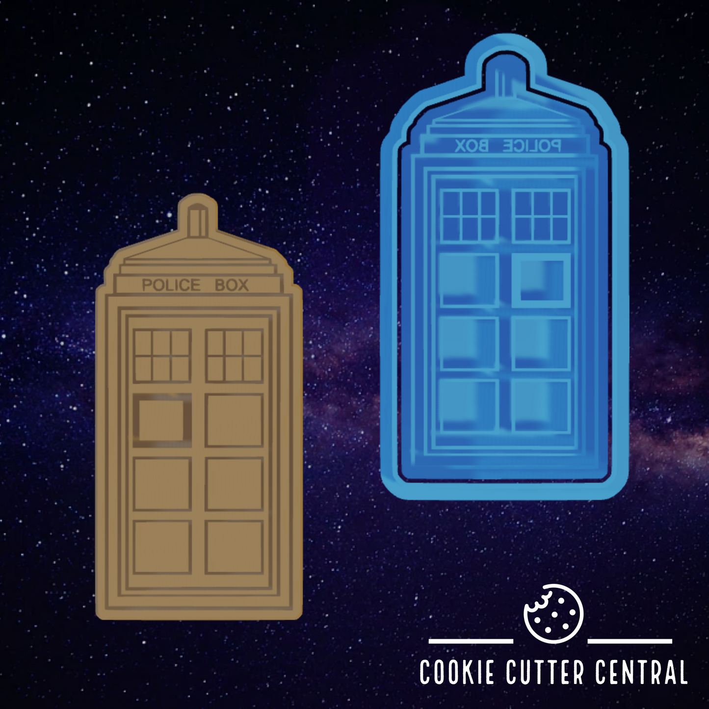 Dr Who Tardis Cookie Cutter and Embosser - 10cm x 4.9cm