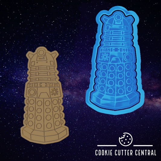 Dr Who Dalek Cookie Cutter and Embosser - 9.7cm x 4.8cm