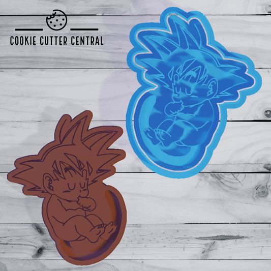 Dragon Ball Z Baby Saiyan Cookie Cutter and Embosser - 9.7cm x 7.5cm