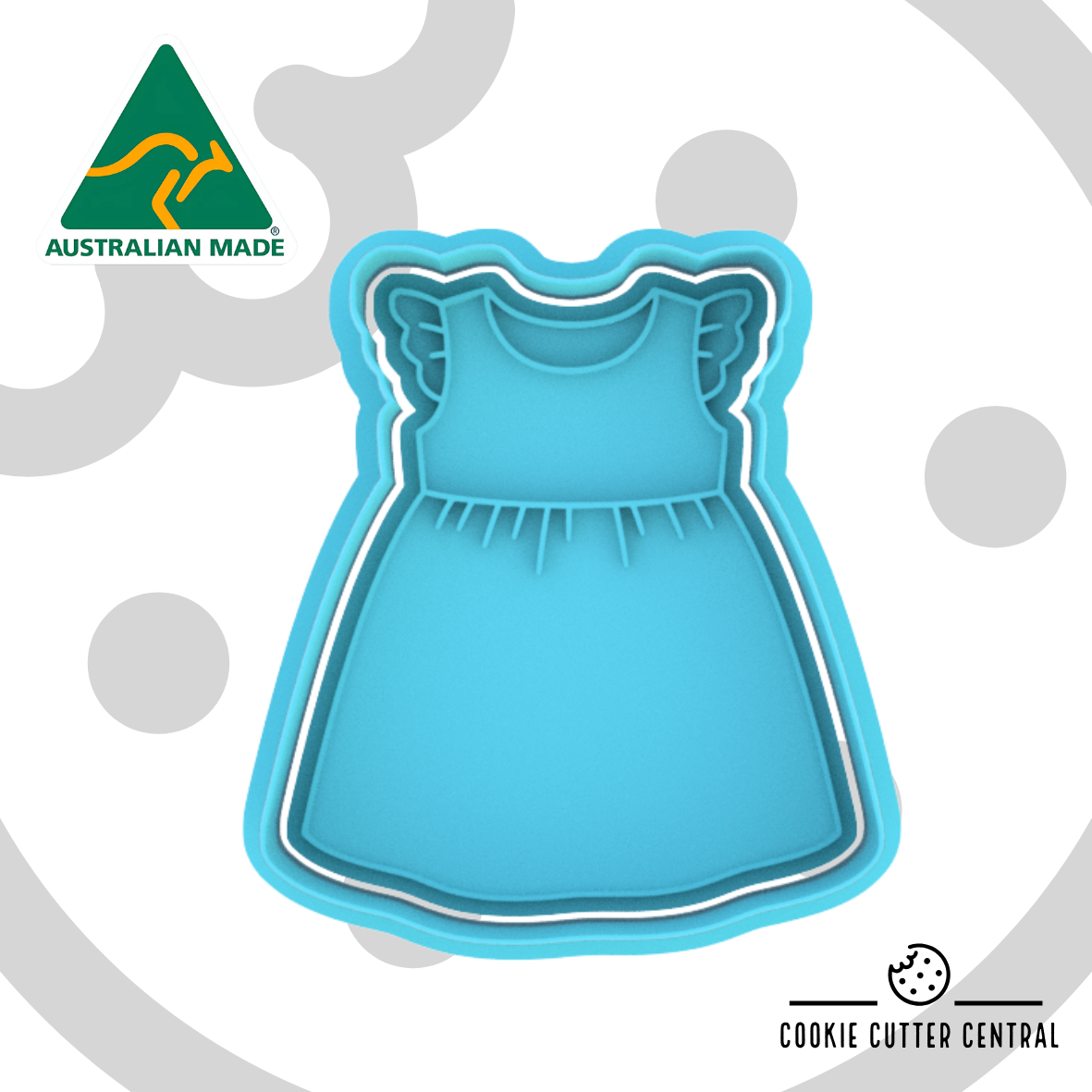 Dress Cookie Cutter and Embosser - 7.1cm x 6.2cm