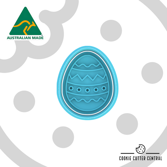 Easter Egg Mini Cookie Cutter and Embosser - 5.2cm x 4.1cm