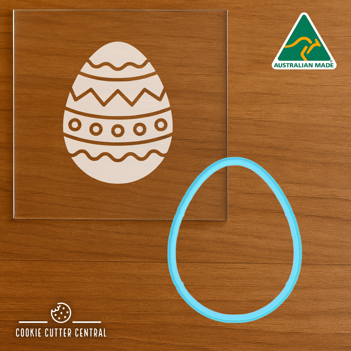 Easter Egg Cookie Cutter and Acrylic Debosser
