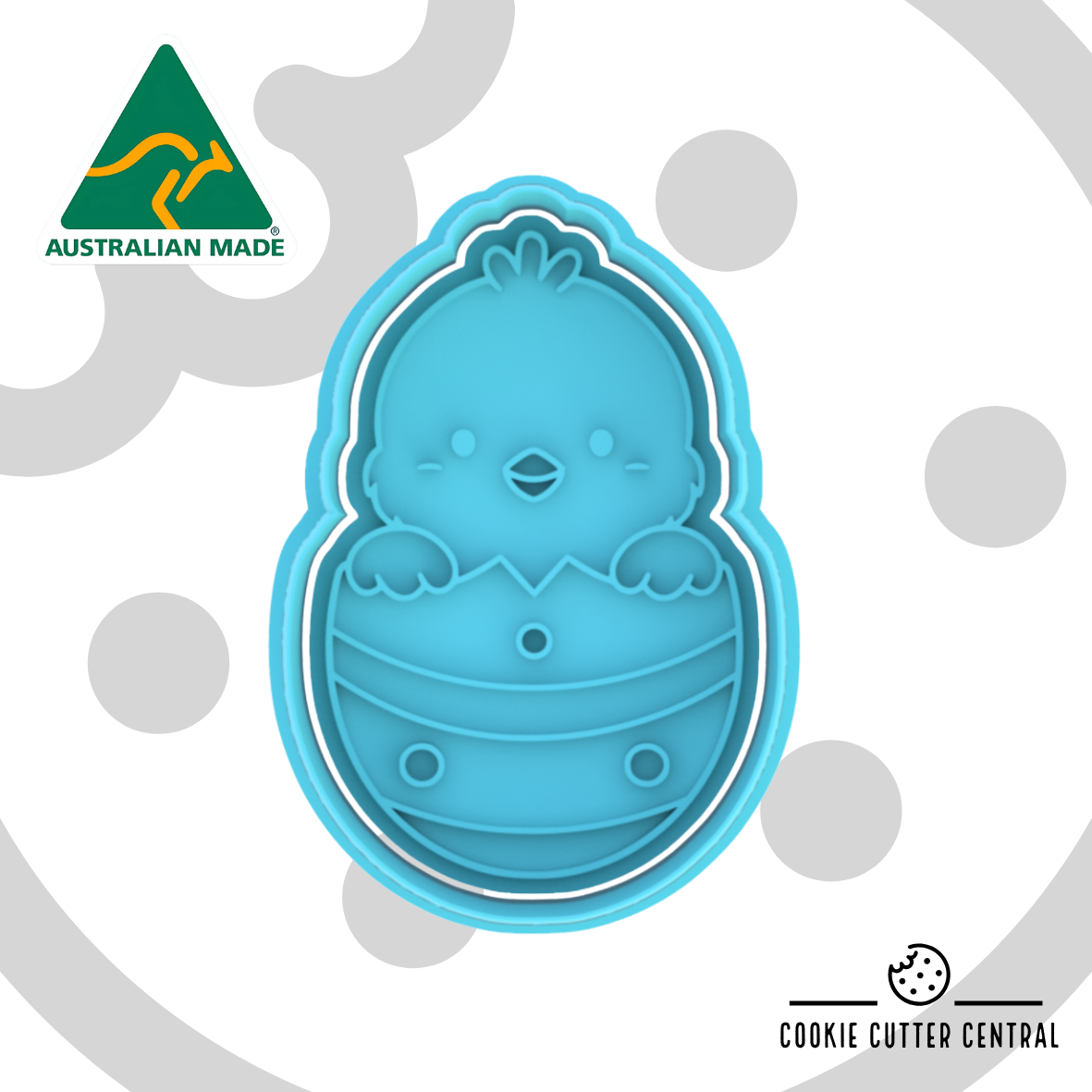 Chick in Easter Egg Cookie Cutter and Embosser - 8.1cm x 5.4cm