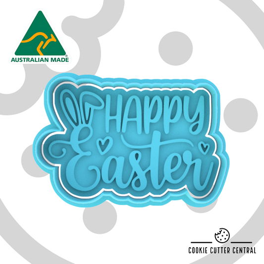 Happy Easter Cookie Cutter and Embosser - 5.1cm x 7.9cm