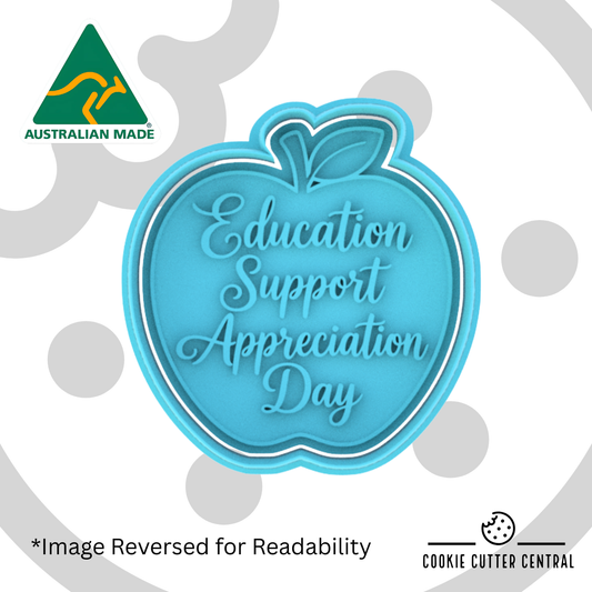 Education Support Appreciation Day Cookie Cutter and Embosser - 7.8cm x 7.4cm