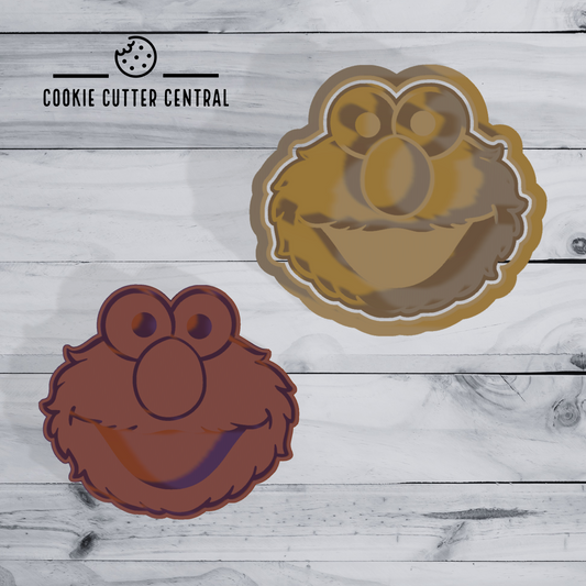 Elmo Head Cookie Cutter and Embosser - 6.4cm x 7.1cm