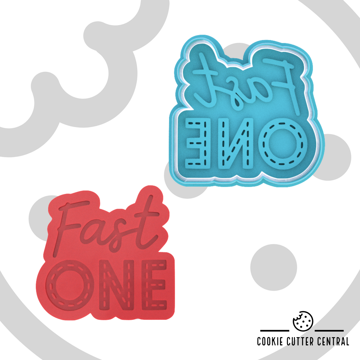 Fast One Cookie Cutter and Embosser - 7.2cm x 7.4cm