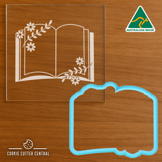 Floral Open Book Cutter for Acrylic Debosser - 6.6cm x 7.8cm