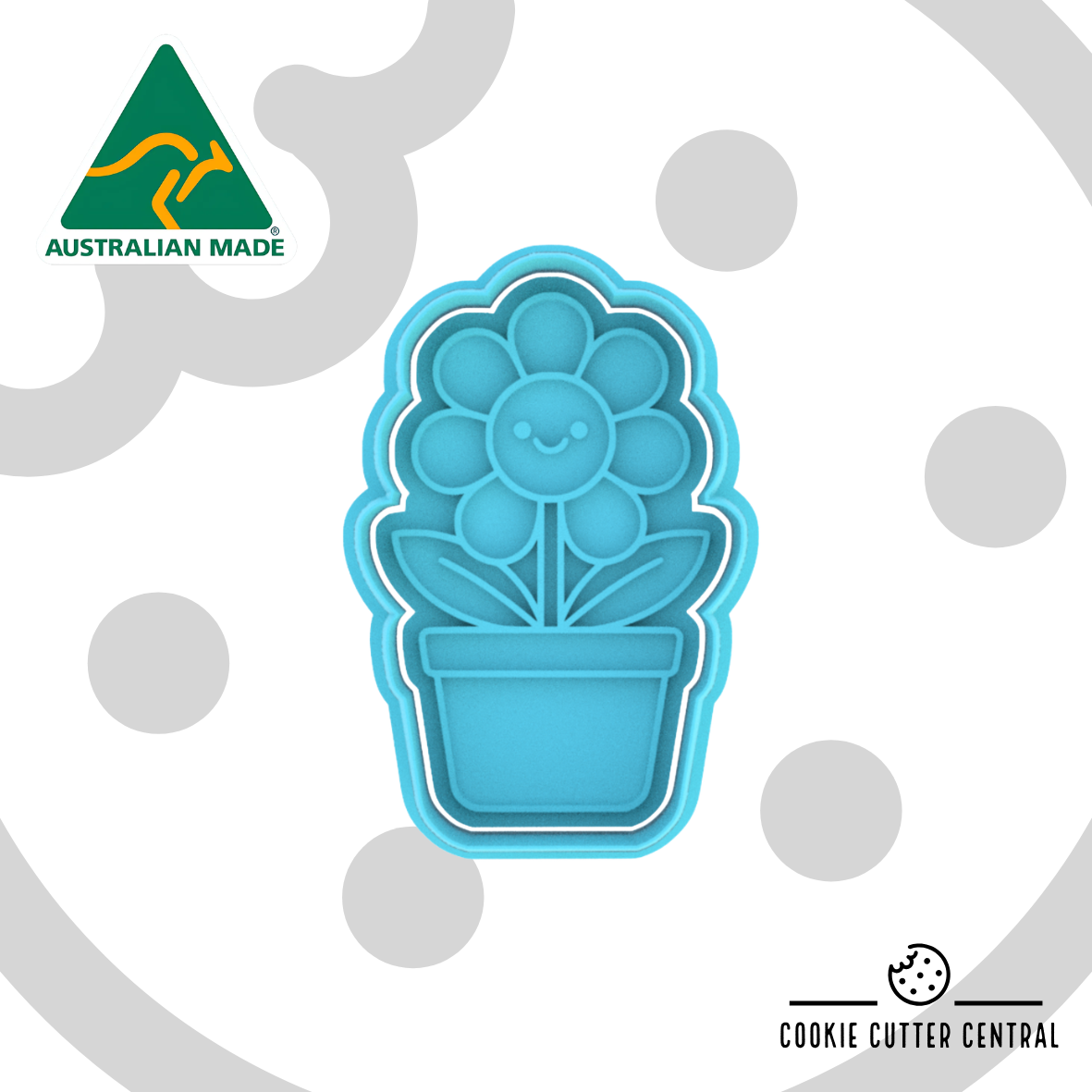 Flower in Pot Cookie Cutter and Embosser - 8.2cm x 5.3cm