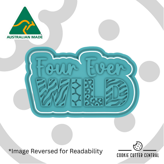 Four Ever Wild Cookie Cutter and Embosser - 5.4cm x 9.3cm