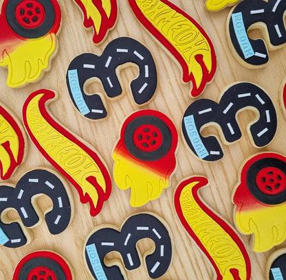 Hot Wheels Logo Cookie Cutter and Embosser - 4.9cm x 13.3cm