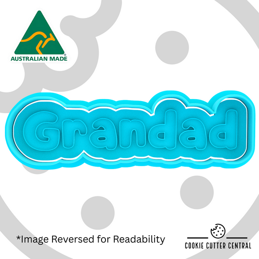 Grandad Cookie Cutter and Embosser - 3.2cm x 12.2cm