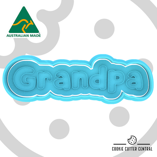 Grandpa Cookie Cutter and Embosser - 3.4cm x 12.2cm
